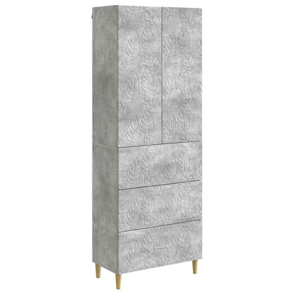 Kastenset 2 pcs Betongrijs 66 x 34,5 x 90 cm Bewerkt hout