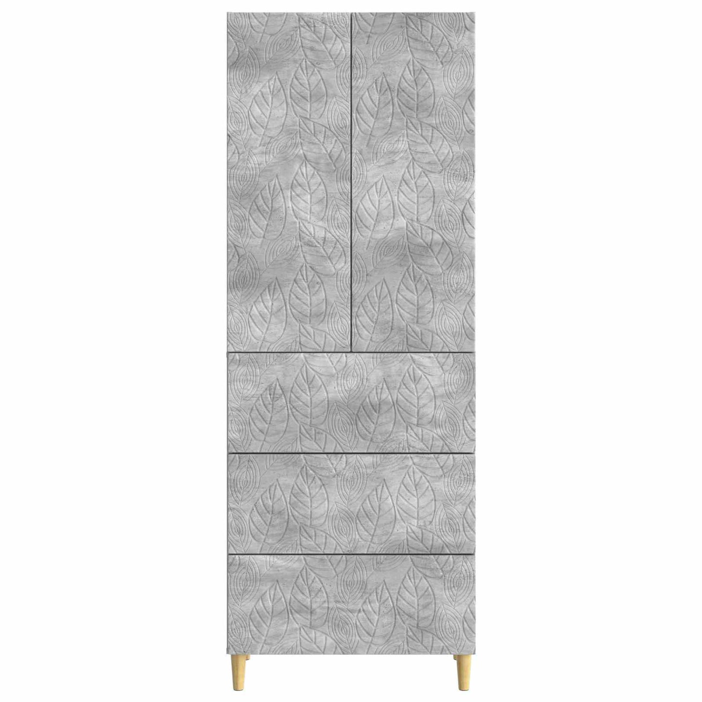 Kastenset 2 pcs Betongrijs 66 x 34,5 x 90 cm Bewerkt hout