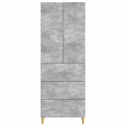 Kastenset 2 pcs Betongrijs 66 x 34,5 x 90 cm Bewerkt hout