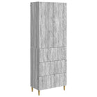 Kastenset 2 stuks grijs 66x34,5x90 cm bewerkt hout