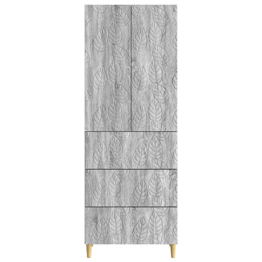 Kastenset 2 pcs Grijs Sonoma 66 x 34,5 x 90 cm Bewerkt hout