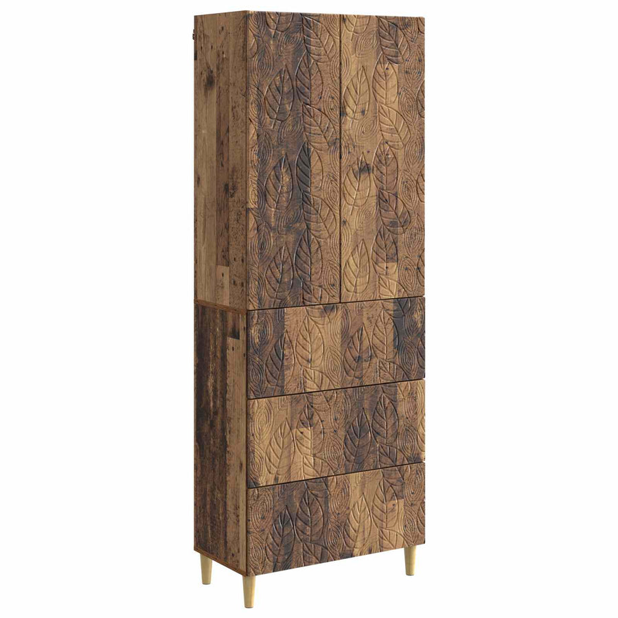 Kastenset 2 pcs Oud hout 66 x 34,5 x 90 cm Bewerkt hout