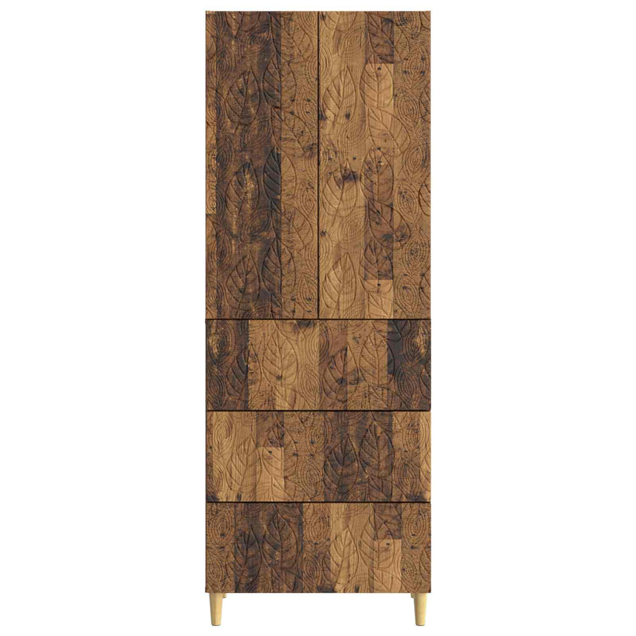 Kastenset 2 pcs Oud hout 66 x 34,5 x 90 cm Bewerkt hout