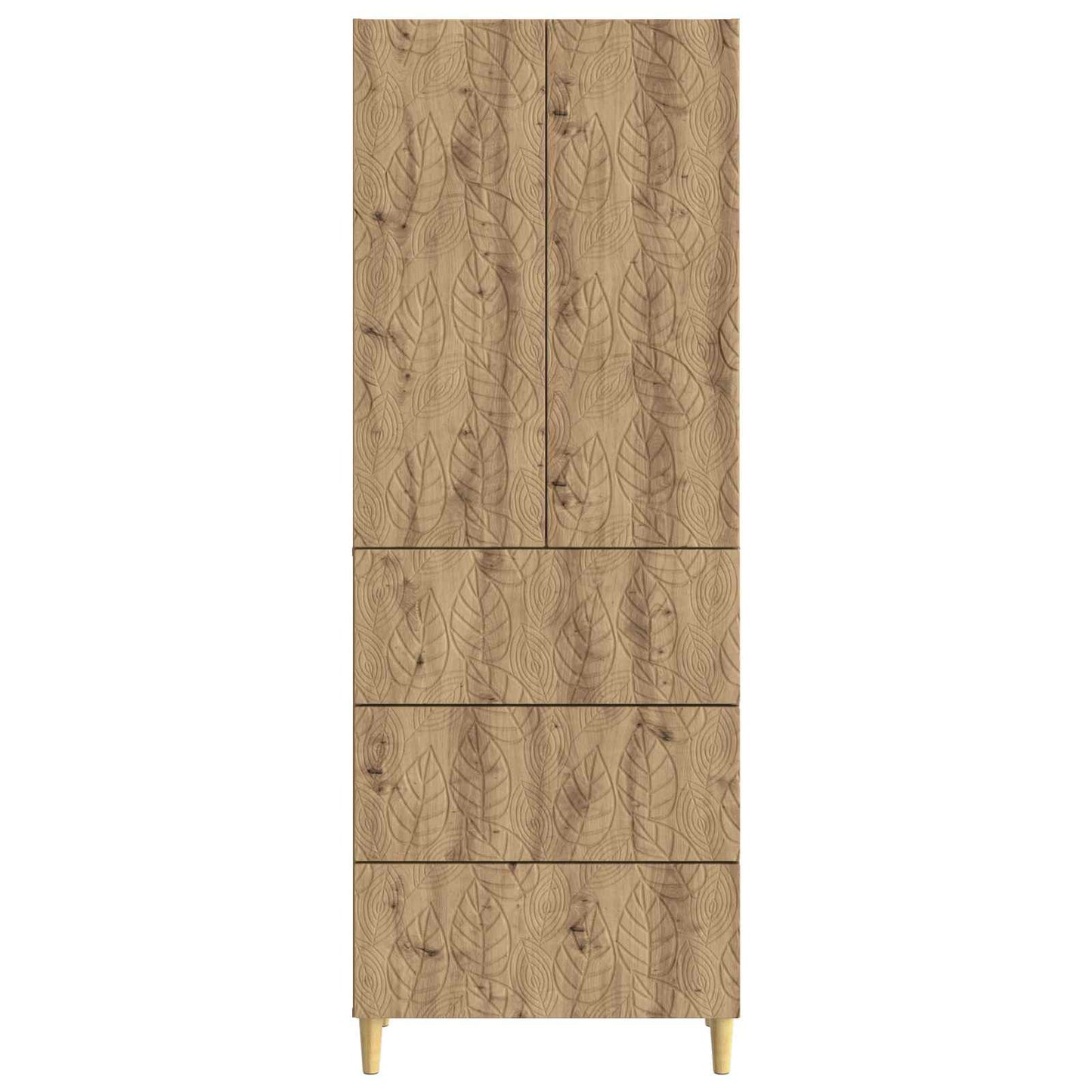 Kastenset 2 pcs Artisanaal eiken 66 x 34,5 x 90 cm Bewerkt hout