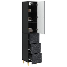 Kastenset 2 pcs Zwart 33 x 34,5 x 90 cm Bewerkt hout