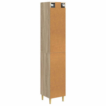Kastenset 2 pcs Sonoma Eiken 33 x 34,5 x 90 cm Bewerkt hout