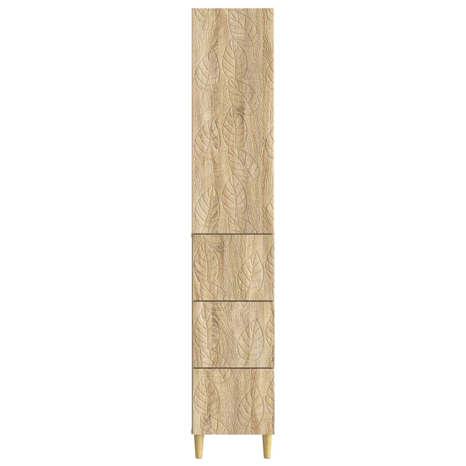Kastenset 2 pcs Sonoma Eiken 33 x 34,5 x 90 cm Bewerkt hout