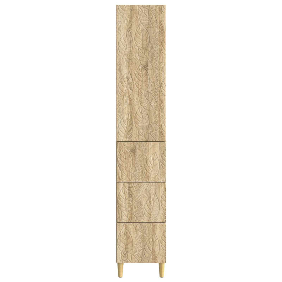 Kastenset 2 pcs Sonoma Eiken 33 x 34,5 x 90 cm Bewerkt hout