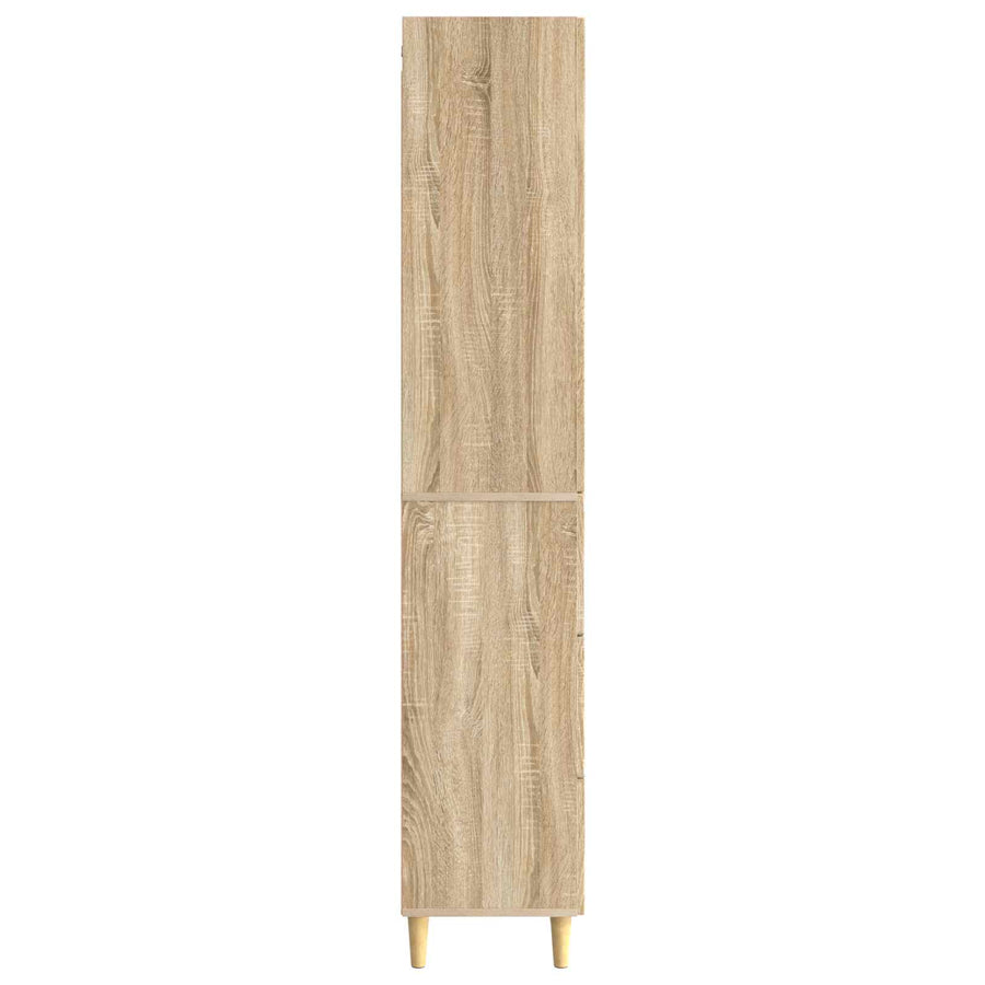 Kastenset 2 pcs Sonoma Eiken 33 x 34,5 x 90 cm Bewerkt hout