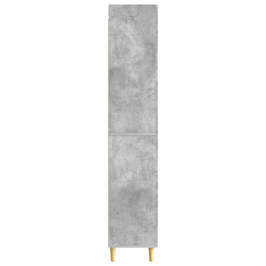 Kastenset 2 pcs Betongrijs 33 x 34,5 x 90 cm Bewerkt hout