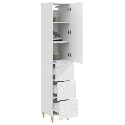 Kastenset 2 pcs Hoogglans Wit 33 x 34,5 x 90 cm Bewerkt hout