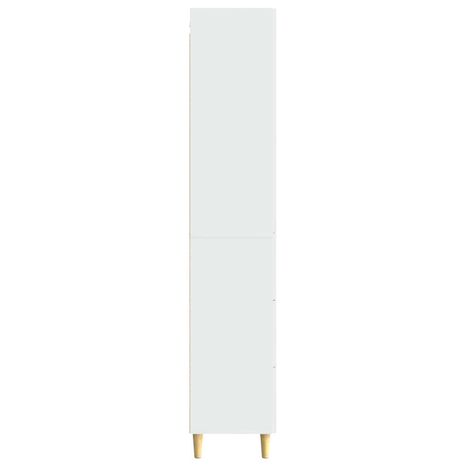 Kastenset 2 pcs Hoogglans Wit 33 x 34,5 x 90 cm Bewerkt hout