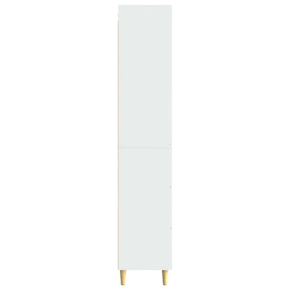 Kastenset 2 pcs Hoogglans Wit 33 x 34,5 x 90 cm Bewerkt hout
