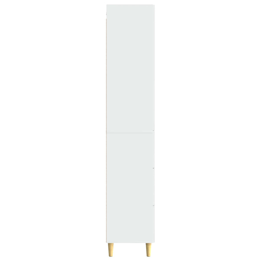 Kastenset 2 pcs Hoogglans Wit 33 x 34,5 x 90 cm Bewerkt hout
