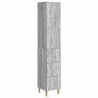 Kastenset 2 stuks grijs 33x34.5x90 cm