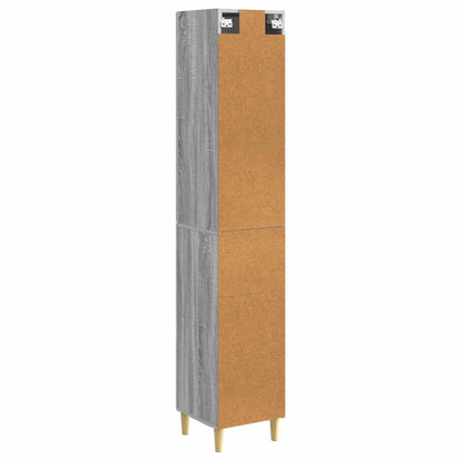 Kastenset 2 pcs Grijs Sonoma 33 x 34,5 x 90 cm Bewerkt hout