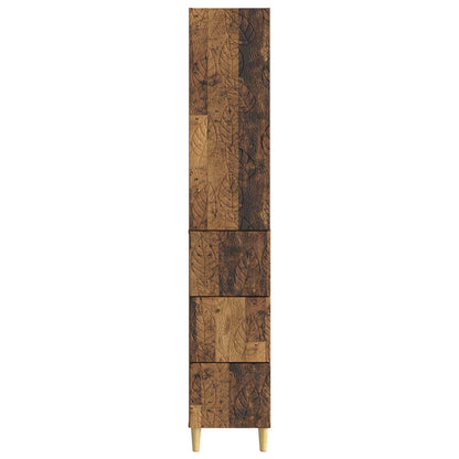 Kastenset 2 pcs Oud hout 33 x 34,5 x 90 cm Bewerkt hout