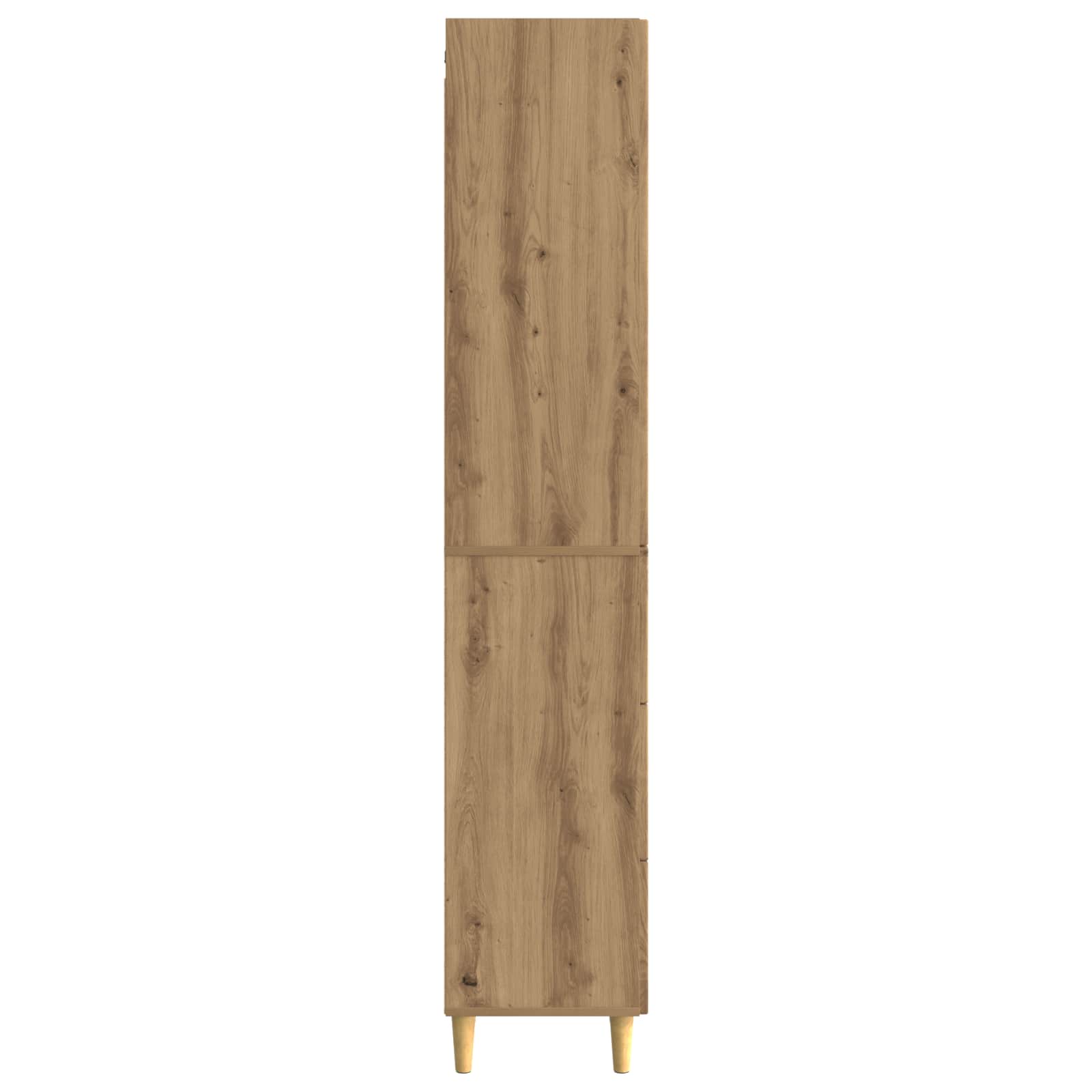 Kastenset 2 pcs Artisanaal eiken 33 x 34,5 x 90 cm Bewerkt hout