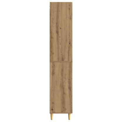 Kastenset 2 pcs Artisanaal eiken 33 x 34,5 x 90 cm Bewerkt hout
