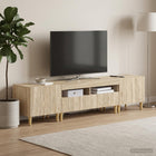 Tv-meubel 5-delig 284 cm Sonoma Eiken bewerkt hout
