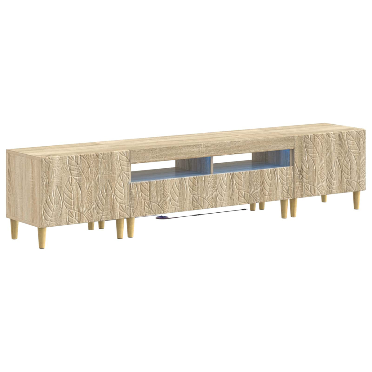 5-delige LED TV-kast Sonoma Eiken Bewerkt hout
