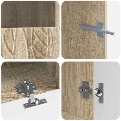 5-delige LED TV-kast Sonoma Eiken Bewerkt hout