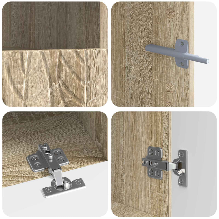 5-delige LED TV-kast Sonoma Eiken Bewerkt hout