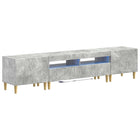 5-delige LED TV-kast Betongrijs Bewerkt hout