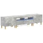 5-delige LED TV-kast Betongrijs Bewerkt hout
