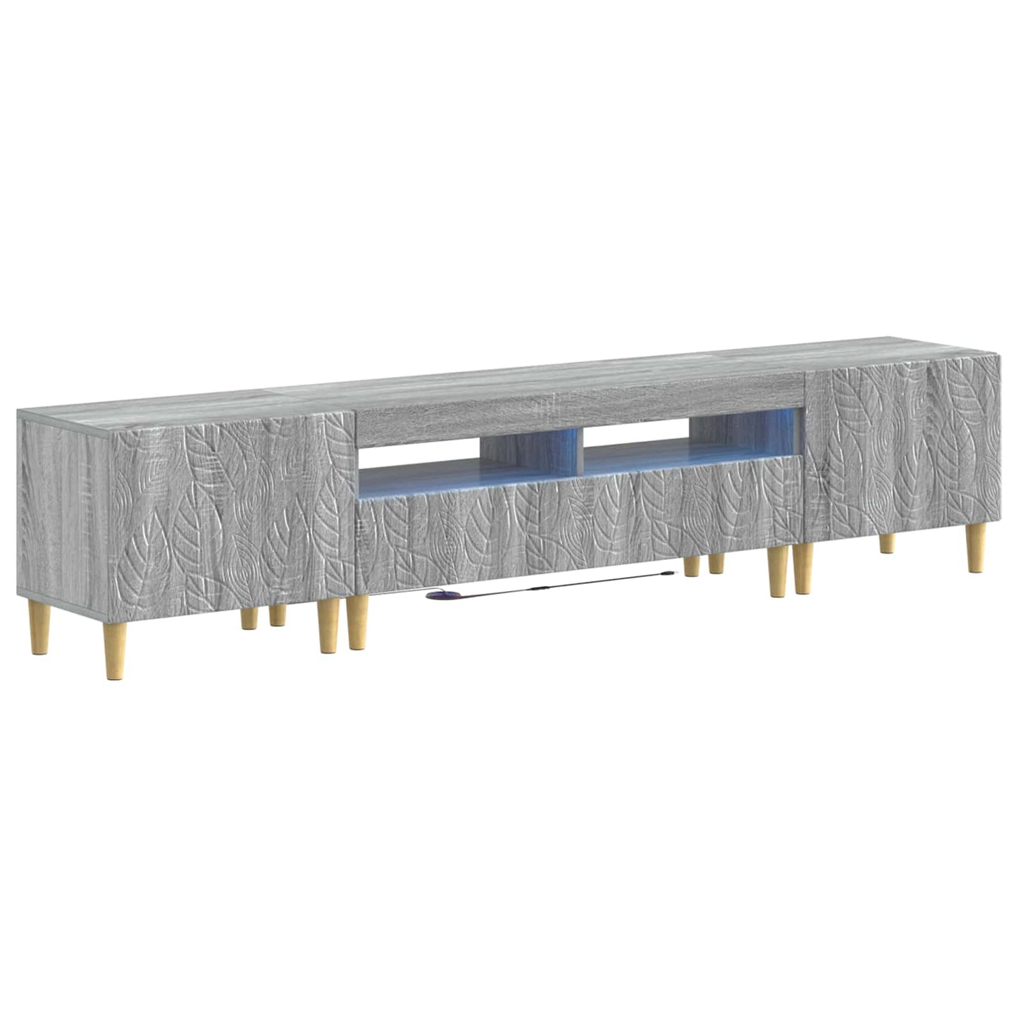 5-delige LED TV-kast Grijs Sonoma Bewerkt hout