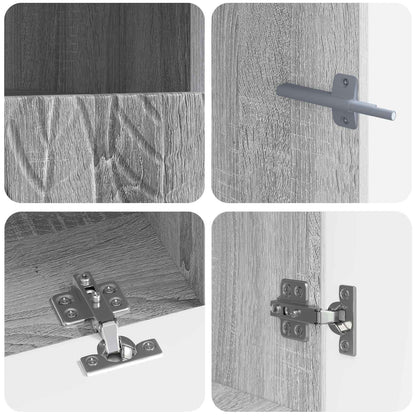 5-delige LED TV-kast Grijs Sonoma Bewerkt hout