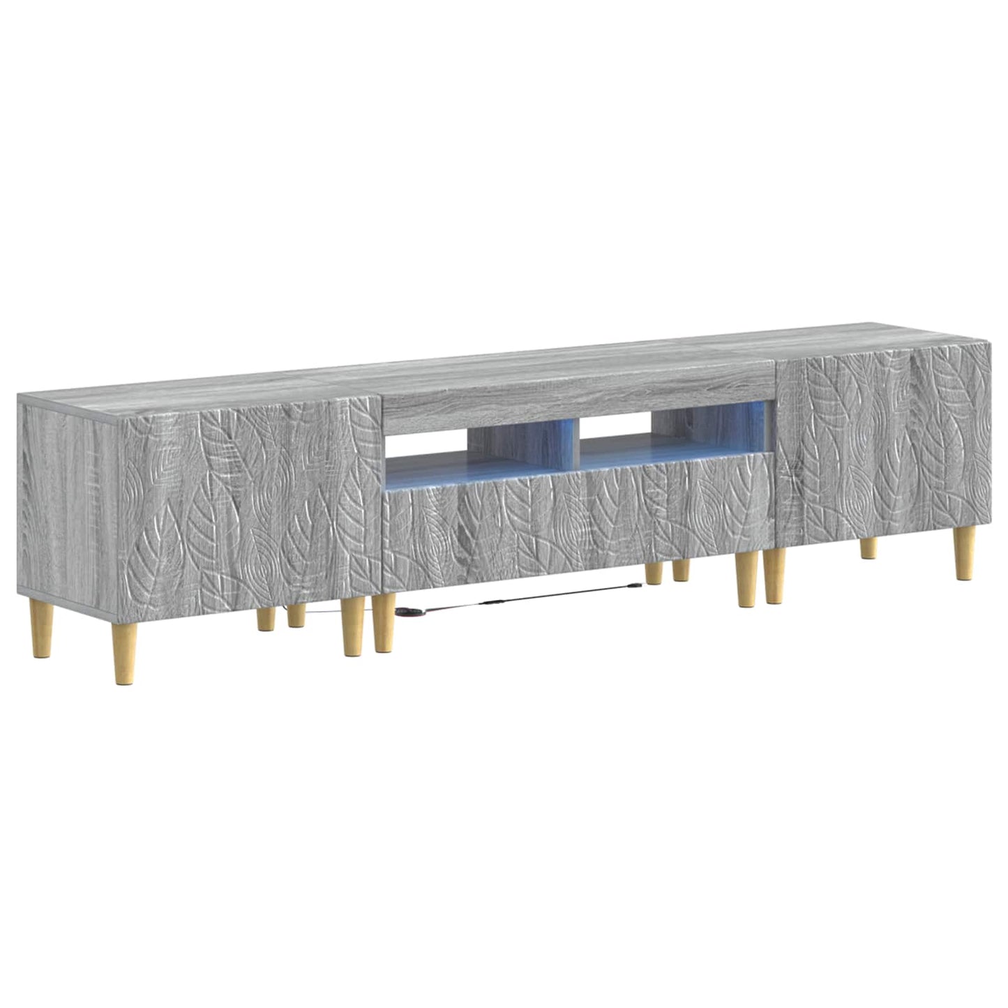 5-delige LED TV-kast Grijs Sonoma Bewerkt hout