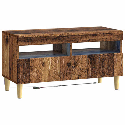 5-delige LED TV-kast Oud hout Bewerkt hout