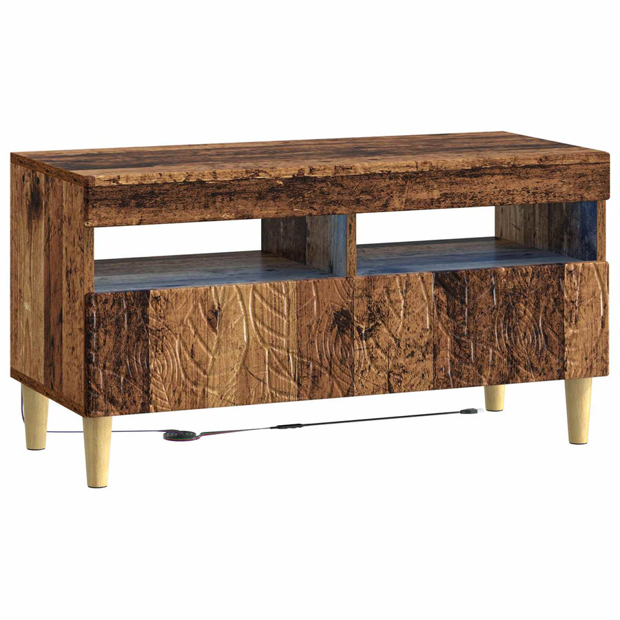 5-delige LED TV-kast Oud hout Bewerkt hout
