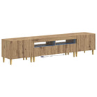 5-delige LED TV-kast Artisanaal eiken Bewerkt hout