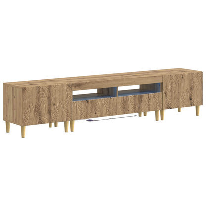 5-delige LED TV-kast Artisanaal eiken Bewerkt hout
