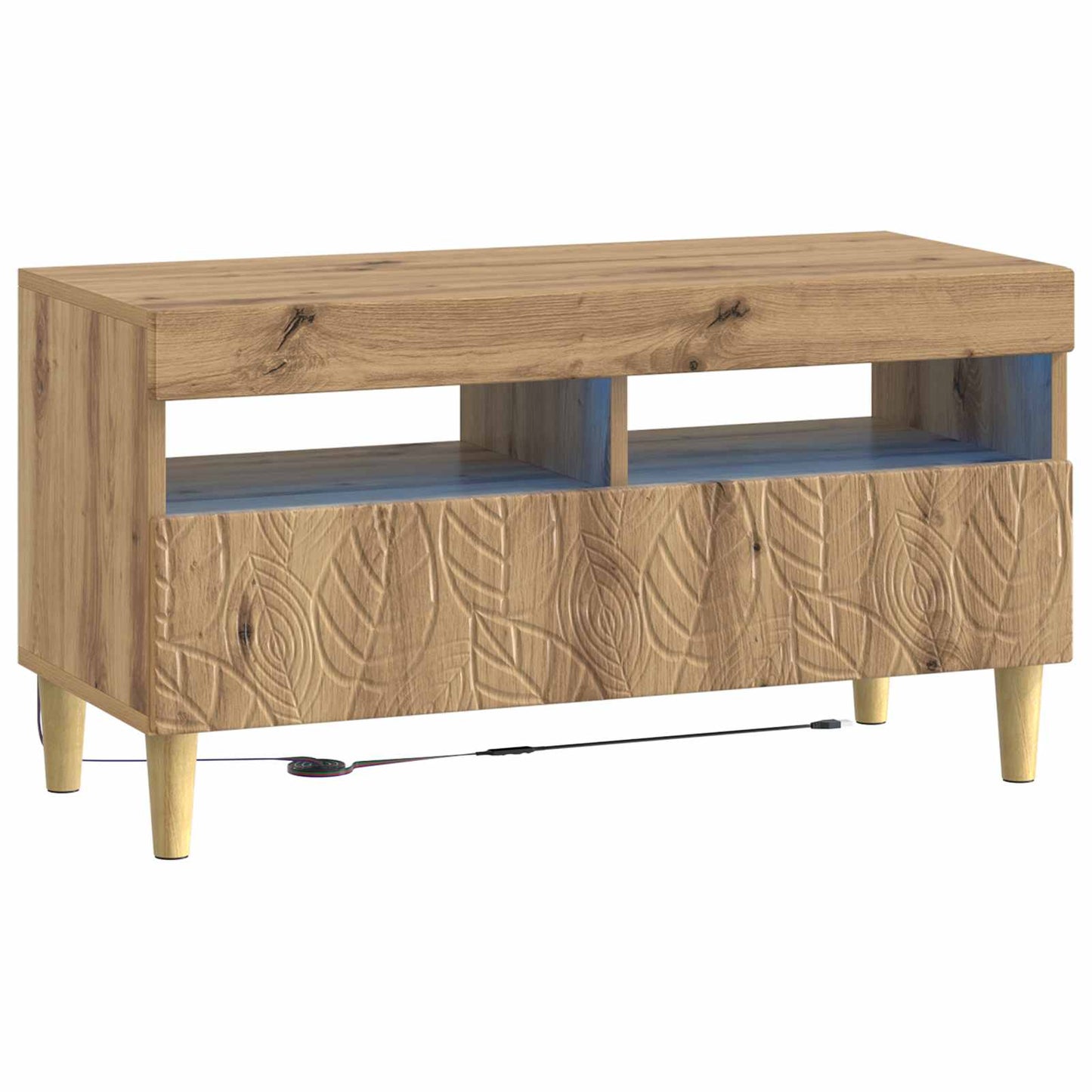 5-delige LED TV-kast Artisanaal eiken Bewerkt hout