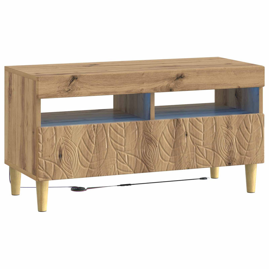 5-delige LED TV-kast Artisanaal eiken Bewerkt hout
