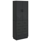 Kastenset 2 stuks 66x34,5x87 cm bewerkt hout zwart