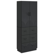Kastenset 2 stuks 66x34,5x87 cm bewerkt hout zwart
