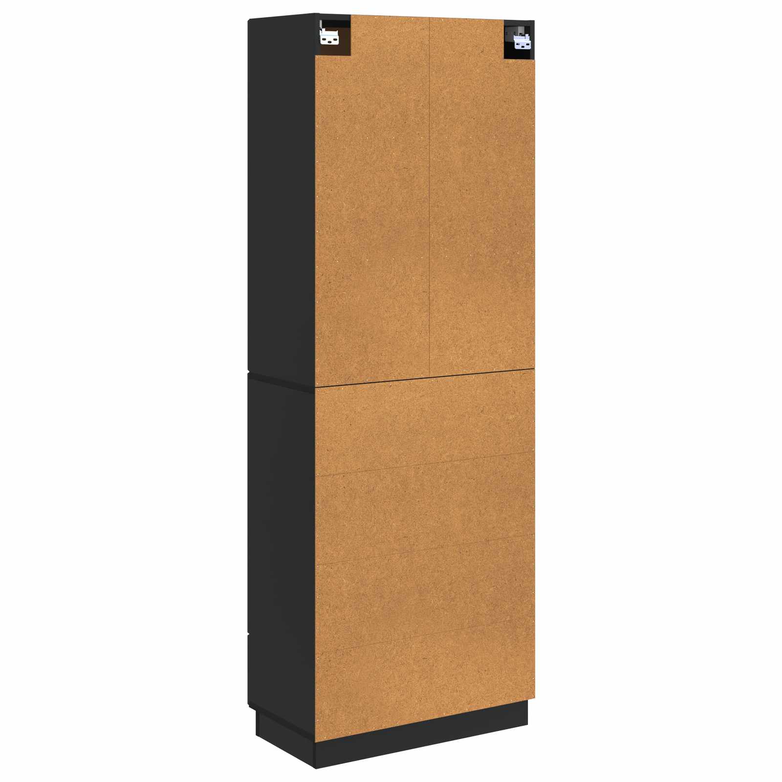 Kastenset 2 pcs Zwart 66 x 34,5 x 87 cm Bewerkt hout