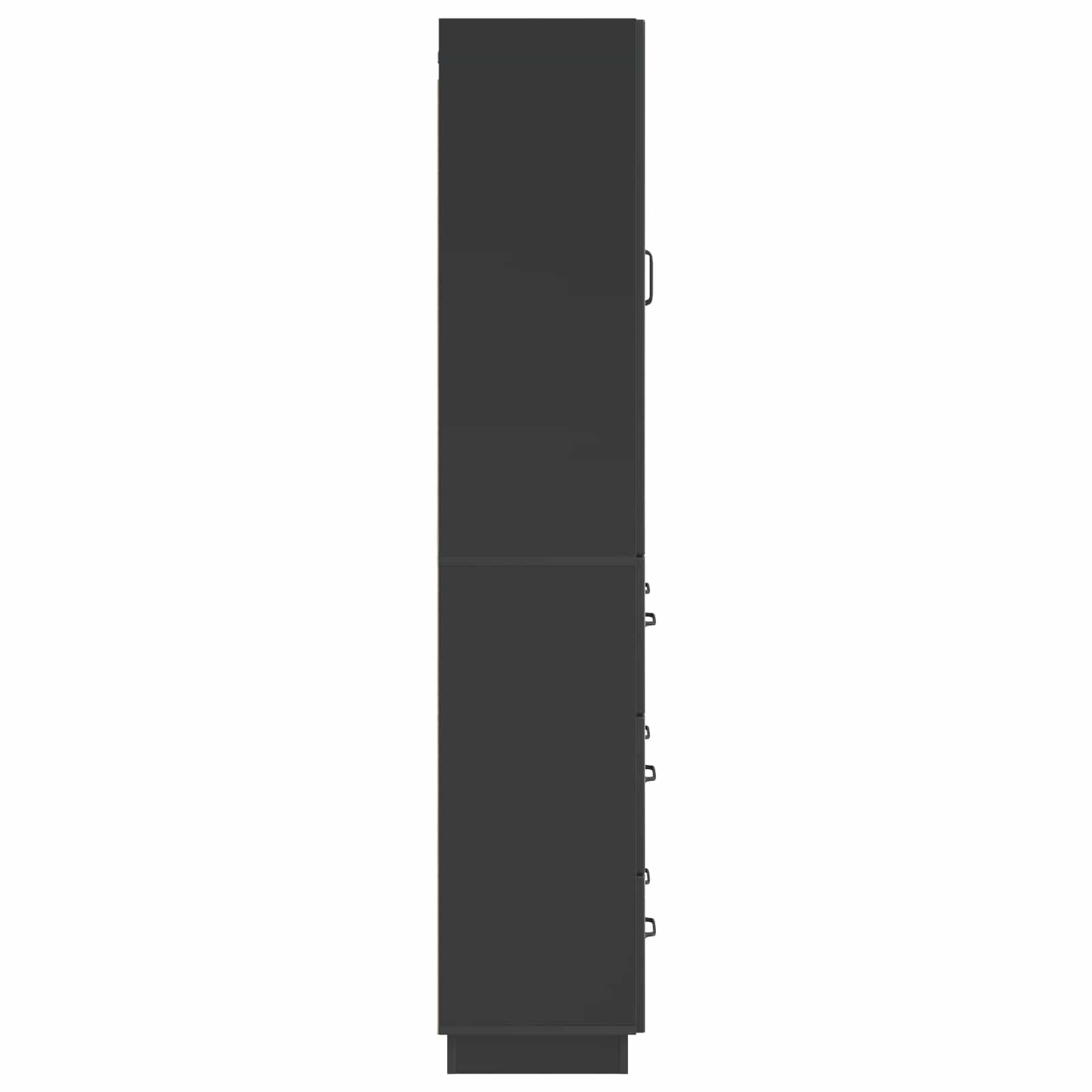 Kastenset 2 pcs Zwart 66 x 34,5 x 87 cm Bewerkt hout