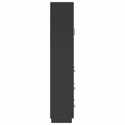 Kastenset 2 pcs Zwart 66 x 34,5 x 87 cm Bewerkt hout