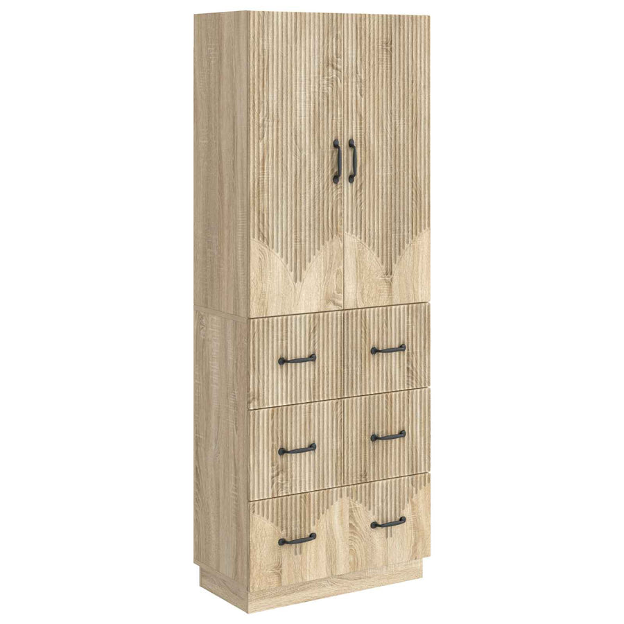 Kastenset 2 pcs Sonoma Eiken 66 x 34,5 x 87 cm Bewerkt hout