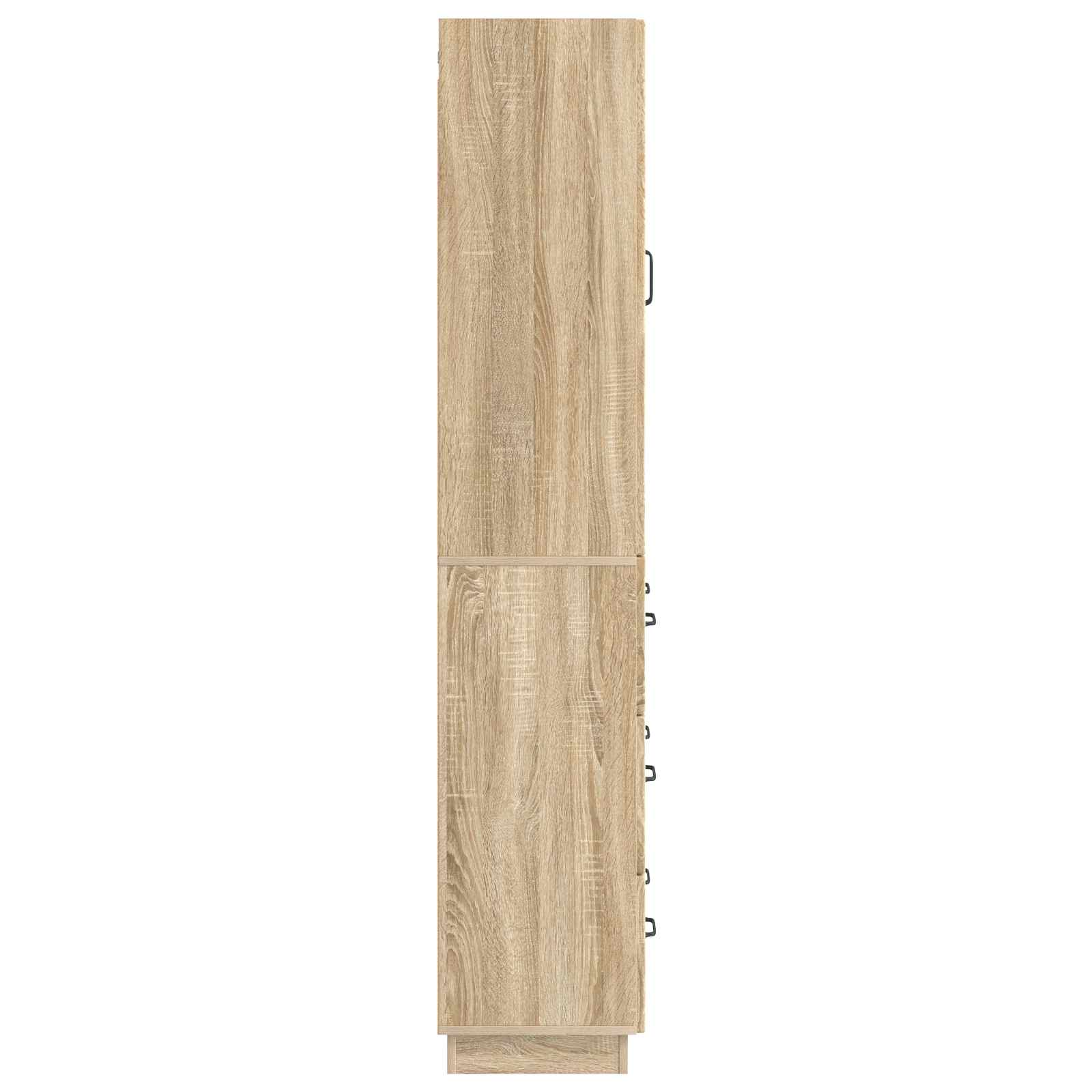 Kastenset 2 pcs Sonoma Eiken 66 x 34,5 x 87 cm Bewerkt hout