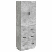 Kastenset 2 stuks betongrijs 66x34.5x87 cm bewerkt hout