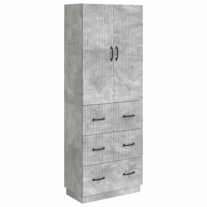 Kastenset 2 pcs Betongrijs 66 x 34,5 x 87 cm Bewerkt hout
