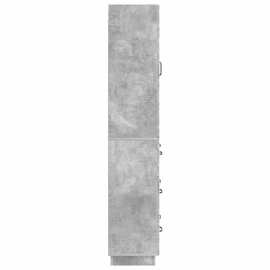 Kastenset 2 pcs Betongrijs 66 x 34,5 x 87 cm Bewerkt hout