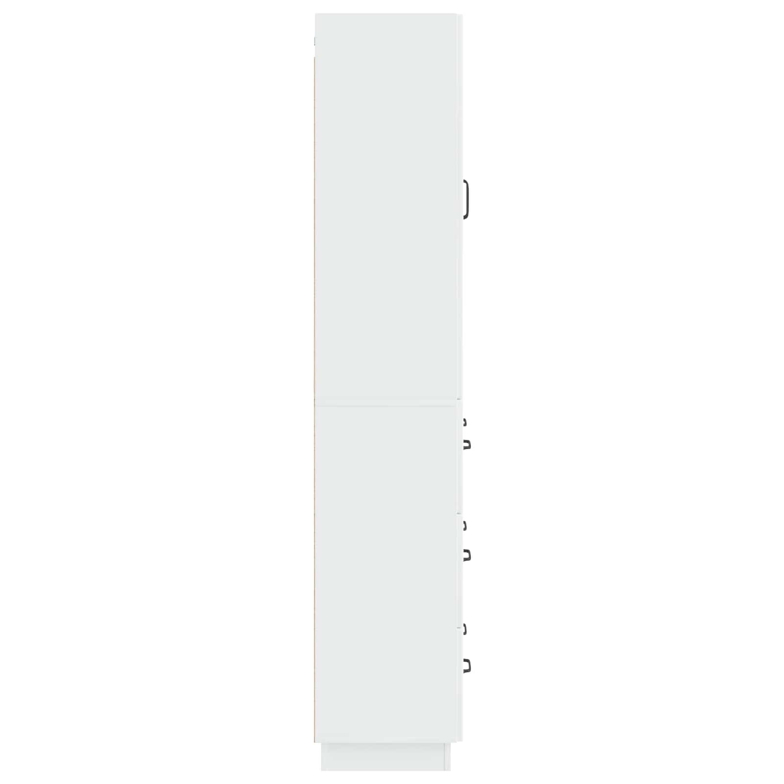 Kastenset 2 pcs Hoogglans Wit 66 x 34,5 x 87 cm Bewerkt hout