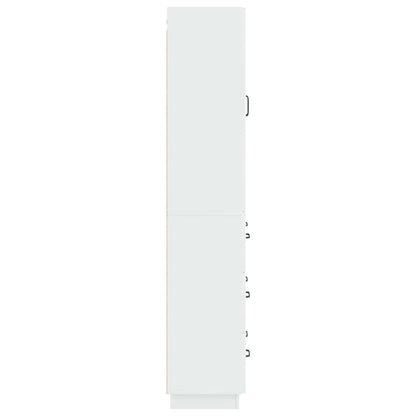 Kastenset 2 pcs Hoogglans Wit 66 x 34,5 x 87 cm Bewerkt hout